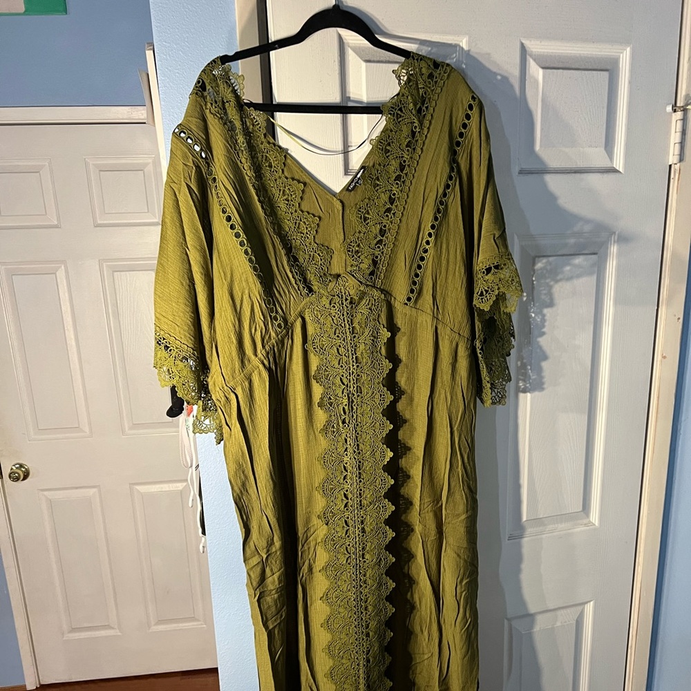 Island Gal Maxi Dress - Olive